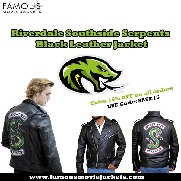 Riverdale Southside Serpents Black Leather Jacket - North Hollywood, Los Angeles, California