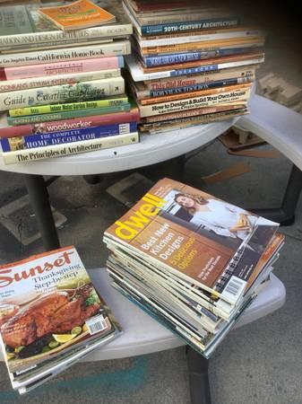 42 Architecture/Decorating Books + Stack of DWELL magazines - Sherman Oaks, Los Angeles, California