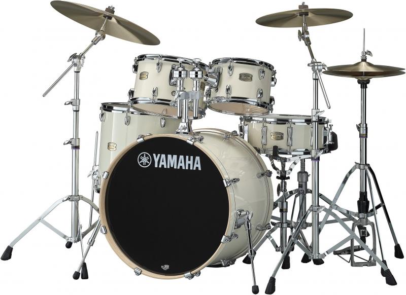Yamaha SBP2F50 Stage Custom Drum Shell Kit, 5-Piece Classic White - Los Angeles